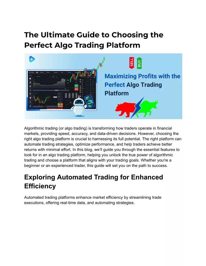 the ultimate guide to choosing the perfect algo