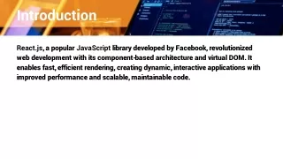 Software Development: Mastering React.js and JavaScript