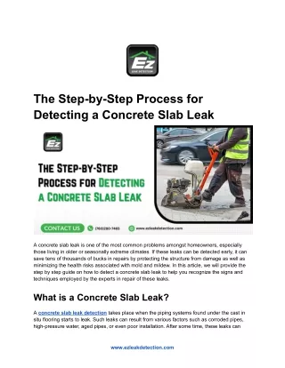 the step by step process for detecting a concrete