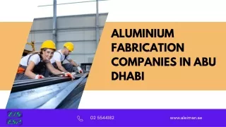 aluminium fabrication companies in abu dhabi PDF