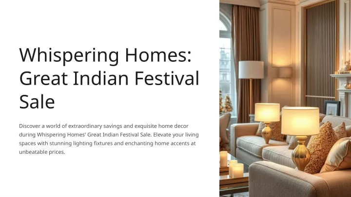 whispering homes great indian festival sale