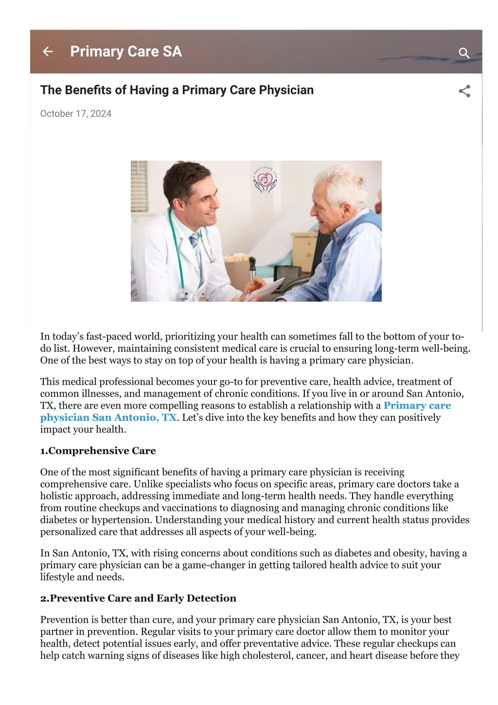 PPT - The Benefits of Having a Primary Care Physician PowerPoint ...