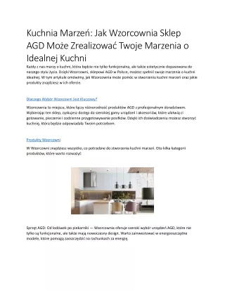 kuchnia marze jak wzorcownia sklep