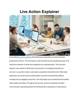 Live Action Explainer