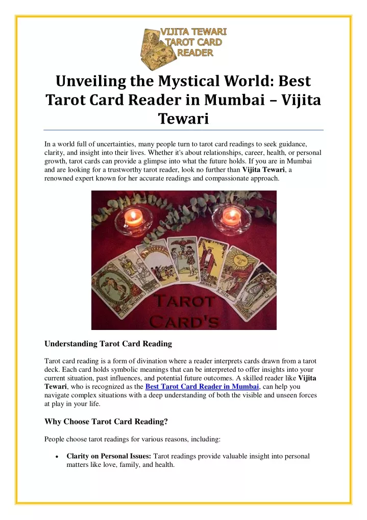 unveiling the mystical world best tarot card