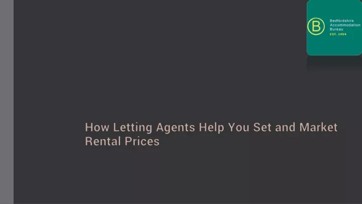 how letting agents help you set and market rental prices