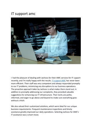 IT support amc