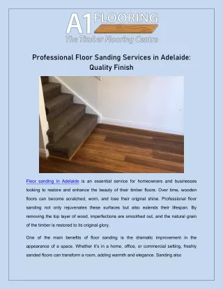 Professional Floor Sanding Services in Adelaide