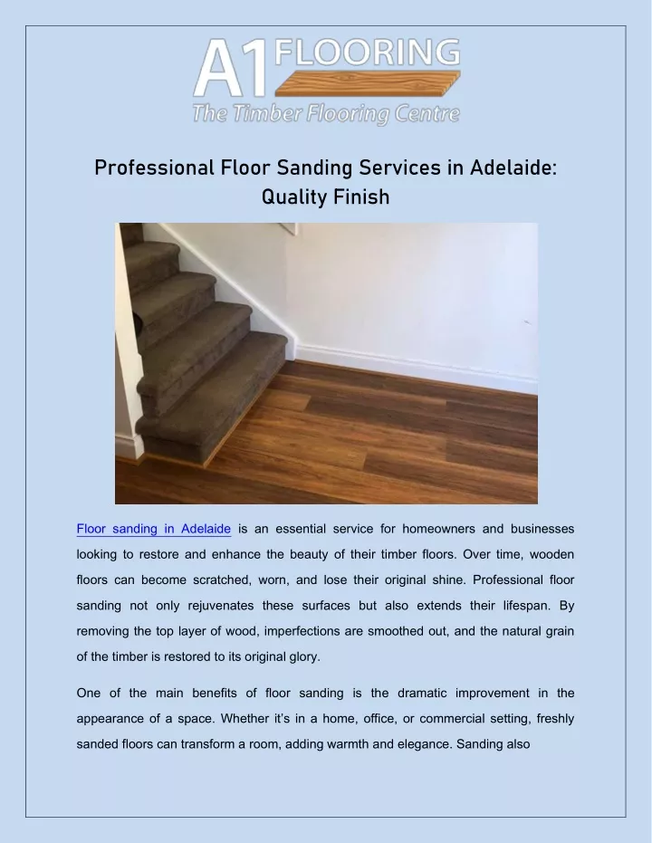 professional floor sanding services in adelaide