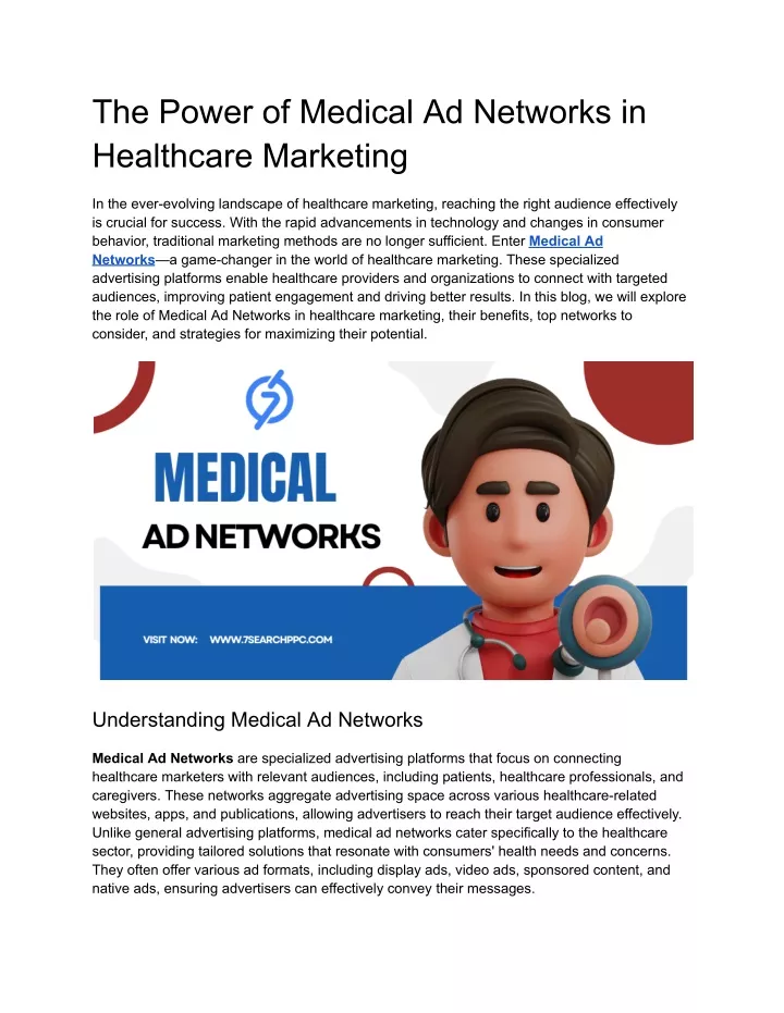 the power of medical ad networks in healthcare