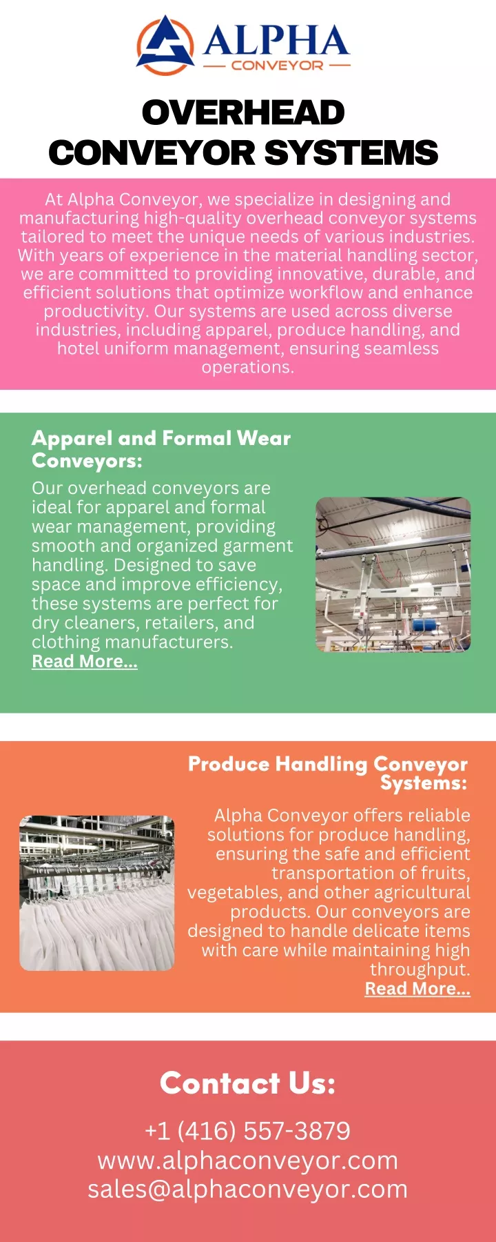 overhead conveyor systems