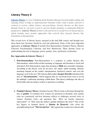 literary theory 2