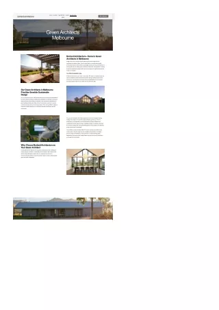 Green Architects Melbourne