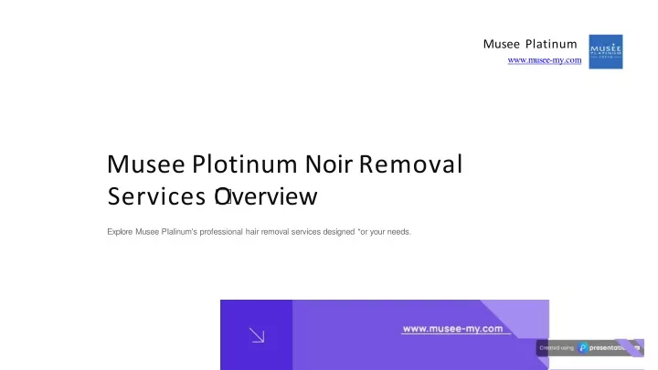 musee plotinum noir removal services o verview