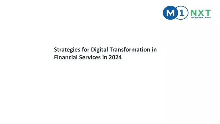 strategies for digital transformation