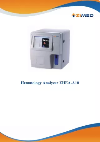 hematology analyzer zhea a10