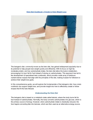 Keto Diet Cookbook: A Guide to Keto Weight Loss
