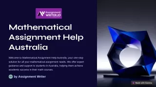Best Mathematical Assignment Help in Australia