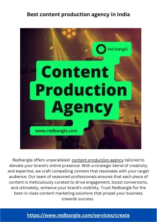 Best content production agency in India.