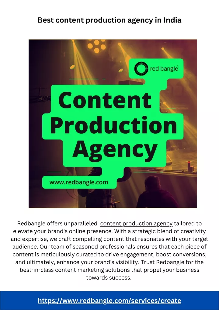 best content production agency in india