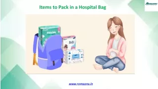 Items to Pack in a Hospital Bag