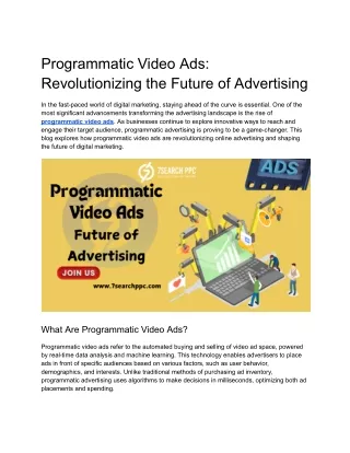 programmatic video ads revolutionizing the future