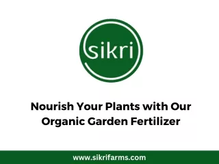 Nourish Your Plants with Our Organic Garden Fertilizer