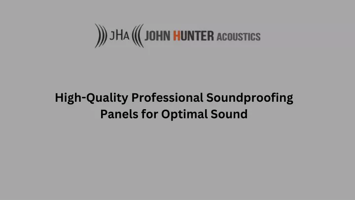 high quality professional soundproofing panels