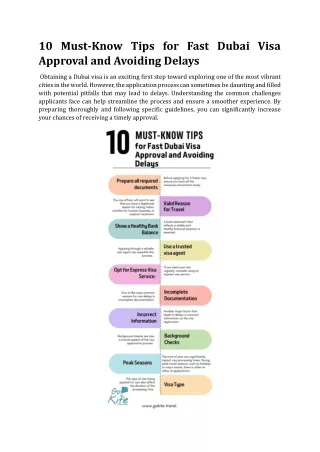 10 must know tips for fast dubai visa approval