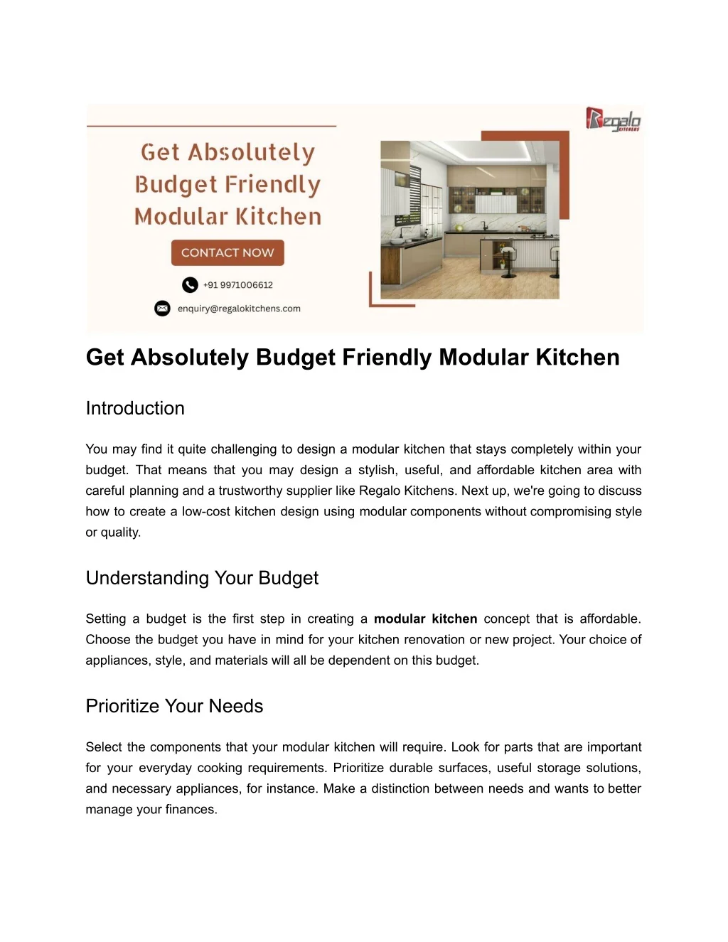 PPT - Get Absolutely Budget Friendly Modular Kitchen PowerPoint ...