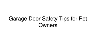 Garage Door Safety Tips for Pet Owners