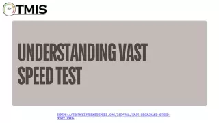 Understanding Vast Speed Test