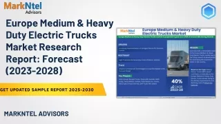 Europe Medium & Heavy Duty Electric Trucks Market: 40% CAGR Growth (2023-28)