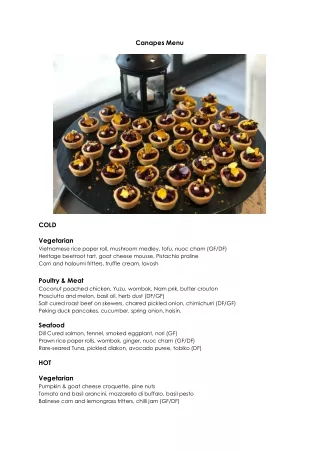 Canapes Catering Melbourne