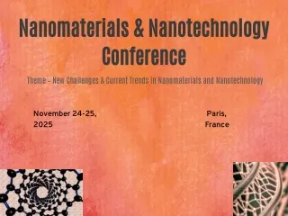 International Conference on Nanomaterials & Nanotechnology