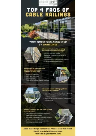 Top 4 FAQs of Cable Railings: Your Questions Answered by SightLines
