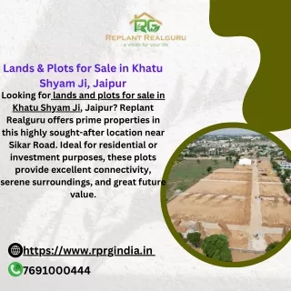 Lands & Plots for Sale in Khatu Shyam Ji, Jaipur – Replant Realguru