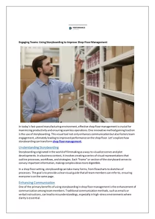 engaging teams using storyboarding to improve