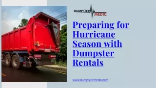 Preparing for Hurricane Season with Dumpster Rentals