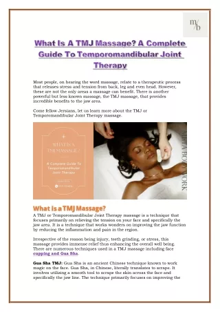 What Is A TMJ Massage? A Complete Guide To Temporomandibular Joint Therapy
