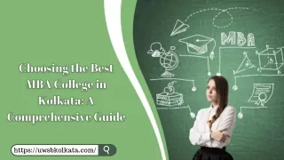 Choosing the Best MBA College in Kolkata A Comprehensive Guide