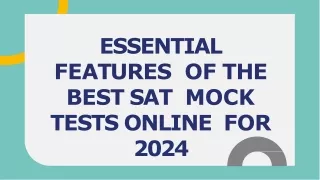 Best SAT Mock Test Online What to Look for in 2024