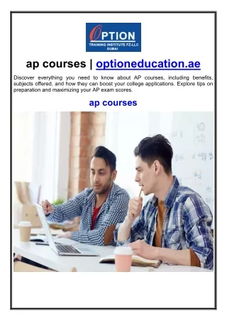 ap courses optioneducation ae