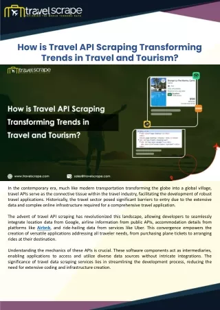 How is Travel API Scraping Transforming Trends in Travel and Tourism (1)