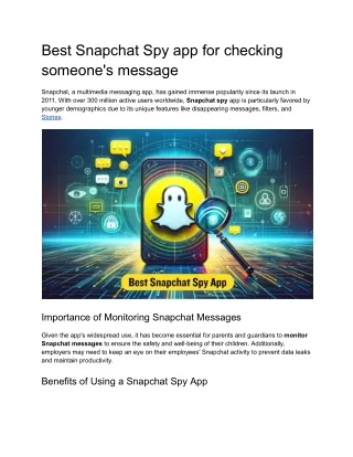Best Snapchat Spy app for checking someone's message