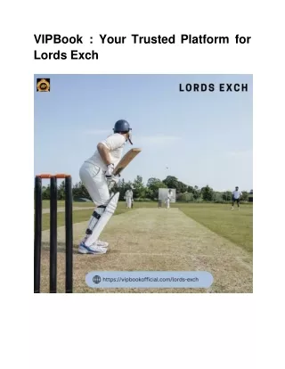 VIPBook _ Your Trusted Platform for Lords Exch