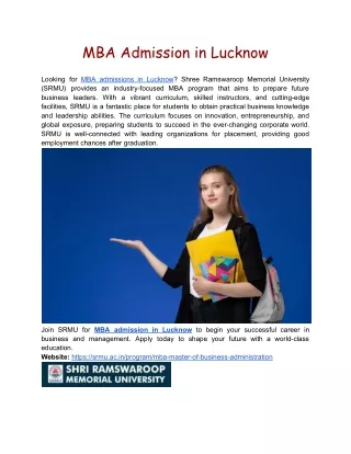 MBA Admission in Lucknow