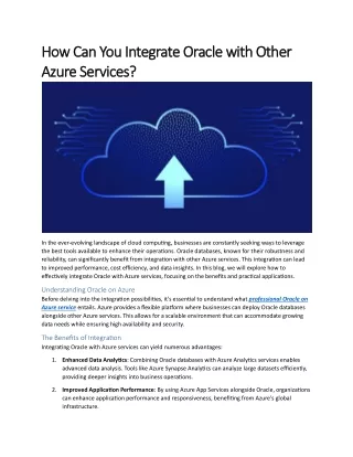 How Can You Integrate Oracle with Other Azure Services?