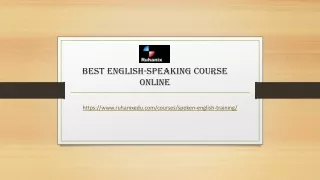 best english speaking course online