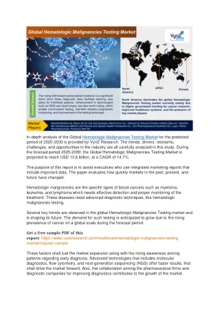 in depth analysis of the global hematologic
